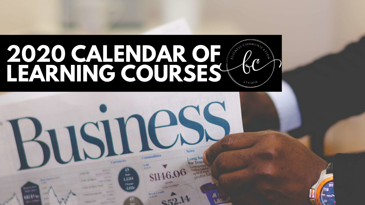 Event Banner – 2020 Calendar of Learning Courses and Events