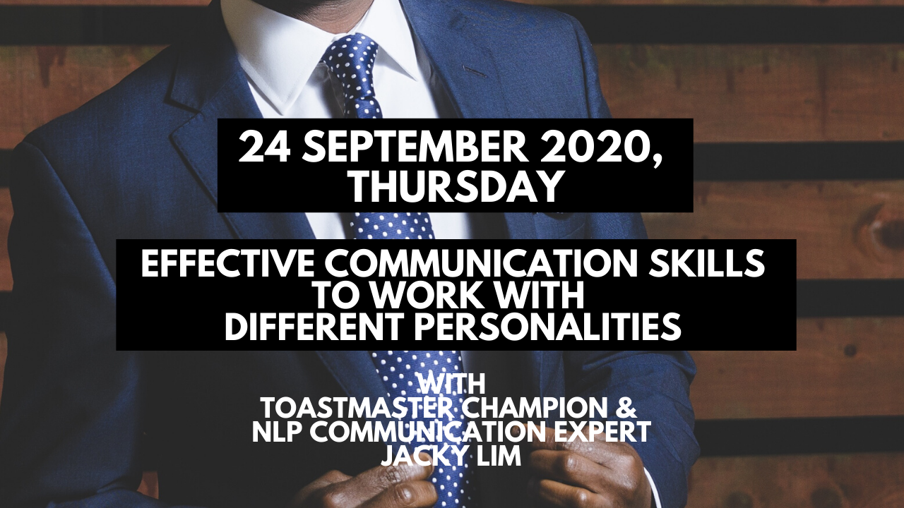 Event Banner – Effective Communication Skills to Work with Different Personalities (24 September 2020) – New