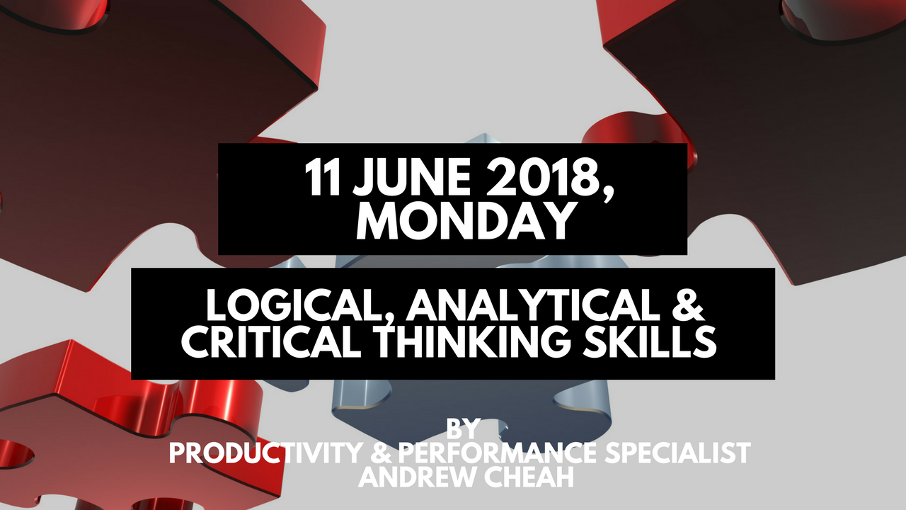 Event Banner – Logical, Analytical and Critical Thinking Skills (11 June 2018)