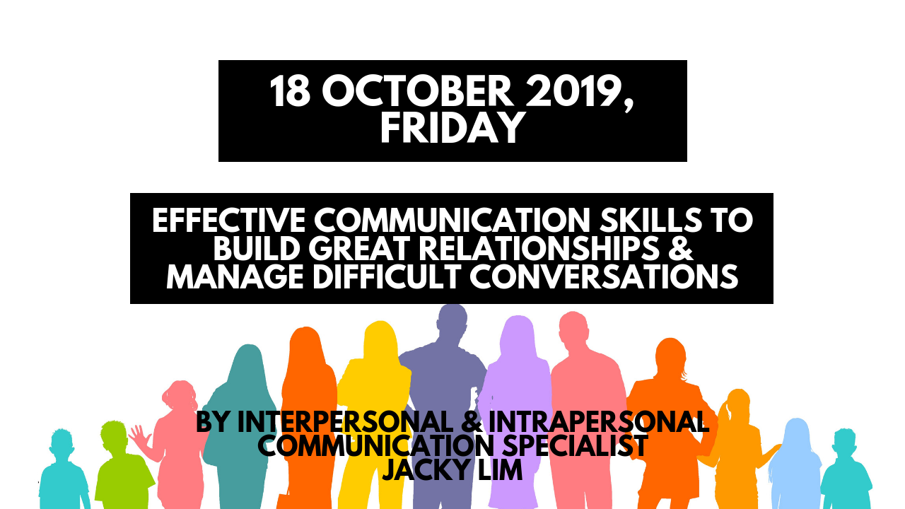Event Banners – Effective Communication Skills to Build Great Relationships and Manage Difficult Conversations (18 October 2019)